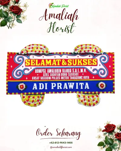 Karangan Bunga Ucapan Selamat di Ombolata